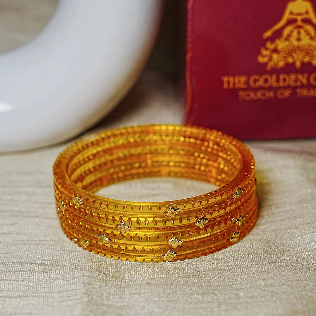 Premium Lightweight Acrylic Kada Bangles for Women (Pack of 4)