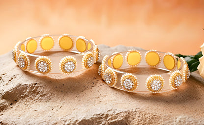 Stylish Transparent Glass Kada for Women & Girls – (Pack of 2)