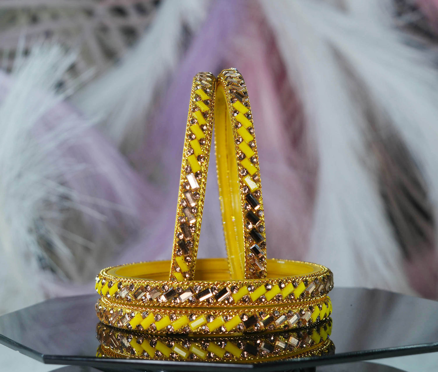 Multiple Color Glass Bangles for Women & Ladies (Pack of 4 Glass kada)
