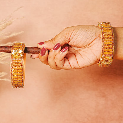 Glass Kada for Women & Girls – Elegant Flower Design (Pack of 2 kada)