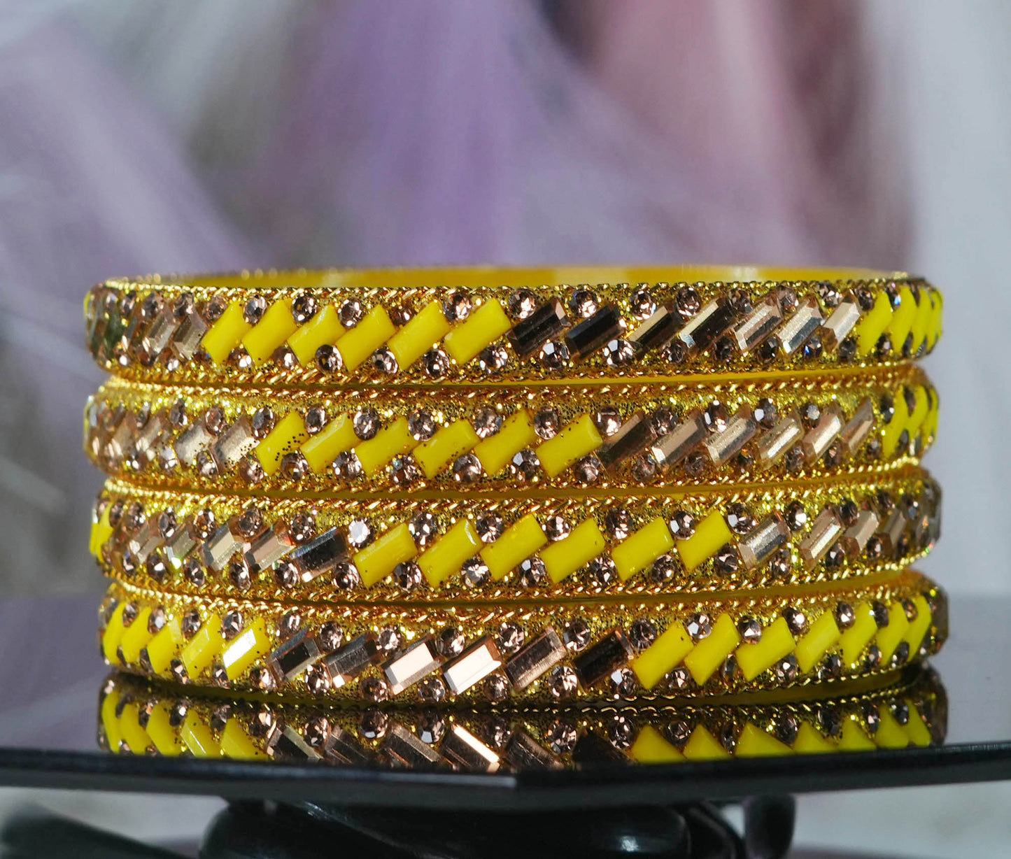 Multiple Color Glass Bangles for Women & Ladies (Pack of 4 Glass kada)