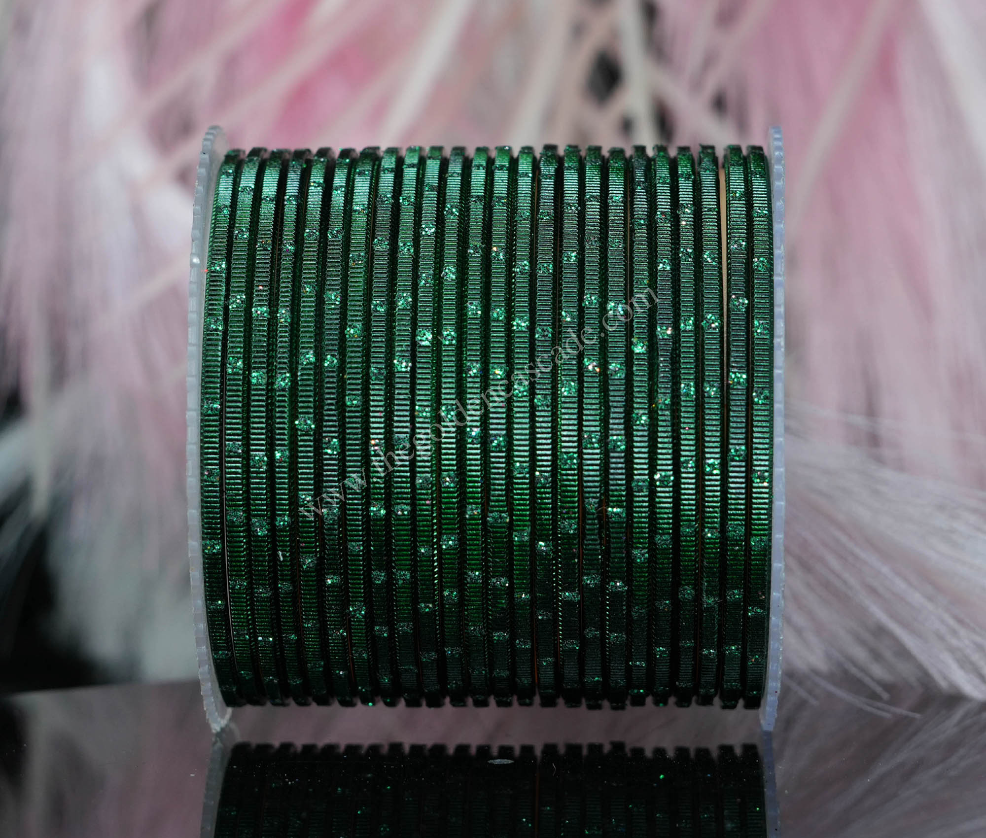 Fancy Dark Green Color Cutting Design Pattern Metal Bangles for Women & Girl