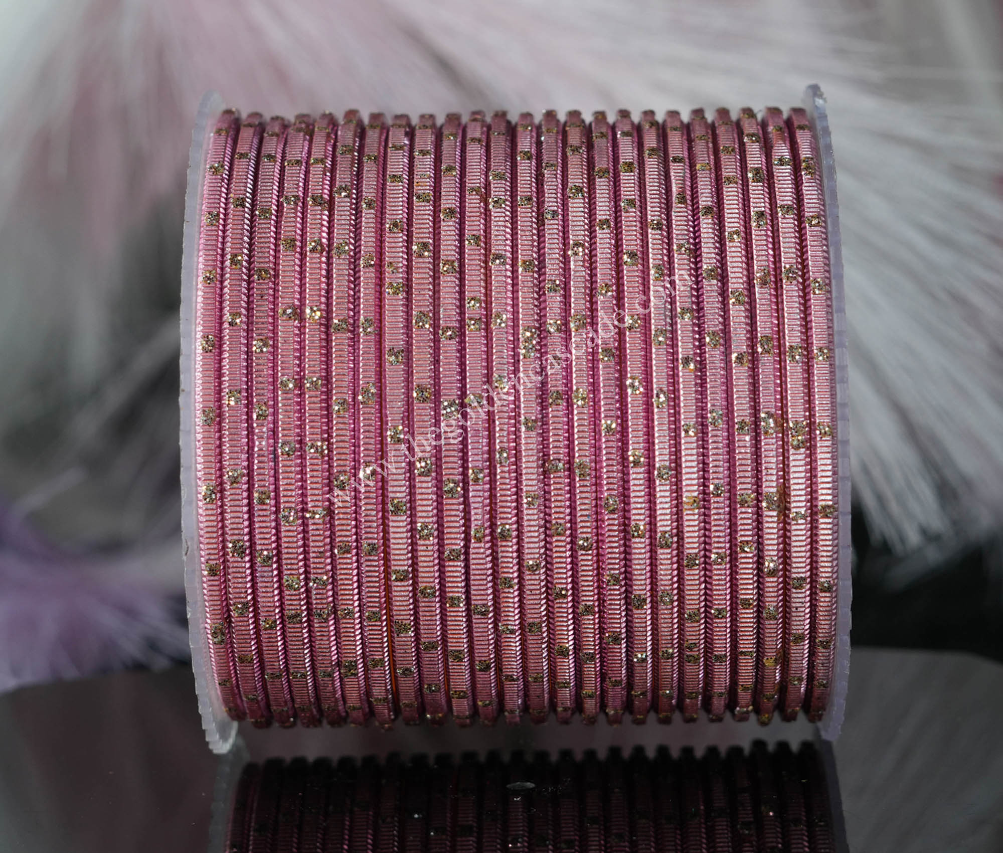 Fancy Light Peach Color Cutting Design Pattern Metal Bangles for Women & Girl