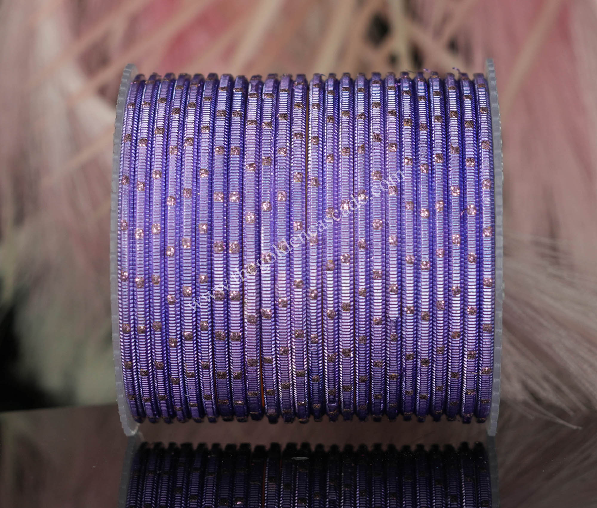 Fancy Purple Color Cutting Design Pattern Metal Bangles for Women & Girl